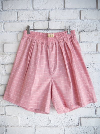 画像1: NEAT Cotton Windowpane Big Trunks Shorts ニート コットンウィンドウペンビッグトランクスショーツ（25-01CWBTS）