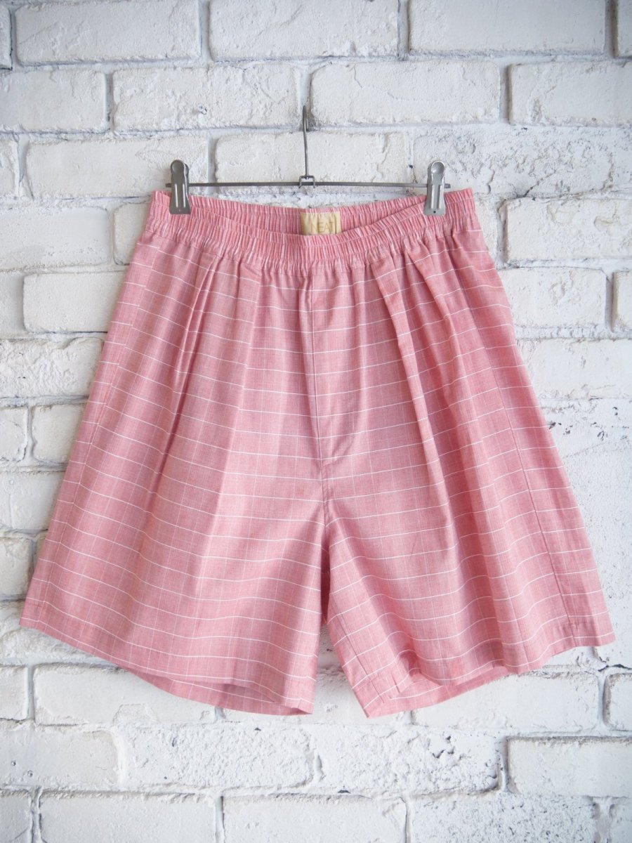 画像1: NEAT Cotton Windowpane Big Trunks Shorts ニート コットンウィンドウペンビッグトランクスショーツ（25-01CWBTS） (1)