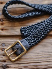 画像2: ekim leather knitting belt　エキム レザーニッティングベルト (2)