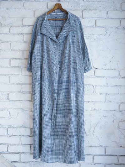 画像1: maku textiles NOOR cotton Handwoven Dress マクテキスタイルズ コットンハンドウーブンドレス (CS25S254826)