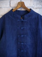 画像2: maku textiles NUWA Linen Handwoven JACKET マクテキスタイルズ リネンハンドウーブンジャケット (GS2535) (2)