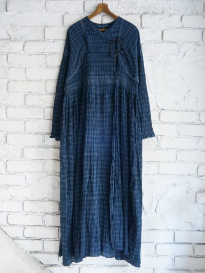 画像1: maku textiles GIRA cotton Handwoven Dress マクテキスタイルズ コットンハンドウーブンドレス (GS2549)
