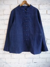 画像1: maku textiles NUWA Linen Handwoven JACKET マクテキスタイルズ リネンハンドウーブンジャケット (GS2535) (1)