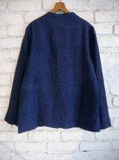 画像4: maku textiles NUWA Linen Handwoven JACKET マクテキスタイルズ リネンハンドウーブンジャケット (GS2535) (4)