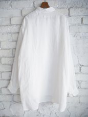 画像5: COMOLI コモリ リネンWクロスプルオーバーシャツ（B01-02007) (5)