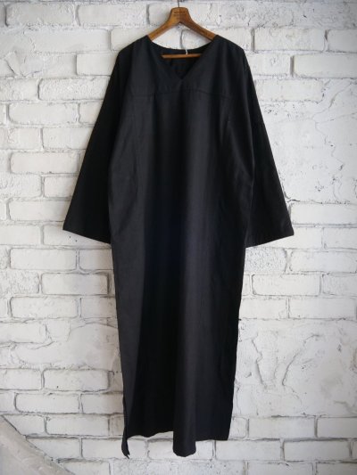 画像1: CALICO キャリコ ロングVネックドレスモスリンD FD0090 C1014 S11BK M