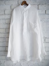 画像1: COMOLI コモリ リネンWクロスプルオーバーシャツ（B01-02007) (1)