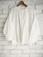 画像1: CALICO キャリコ うっすらカディピンタックルーズブラウス FT1110 C1000 U10WH (1)