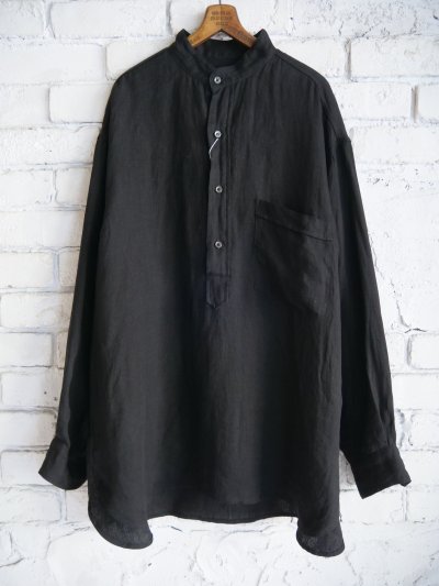 画像1: COMOLI コモリ リネンWクロスプルオーバーシャツ（B01-02007)
