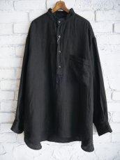画像1: COMOLI コモリ リネンWクロスプルオーバーシャツ（B01-02007) (1)