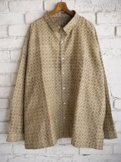 画像1: CALICO キャリコ アジュラック染コットンシルクダイヤメンズロングスリーブビッグシャツ CAW108AJCS S09KHGY (1)