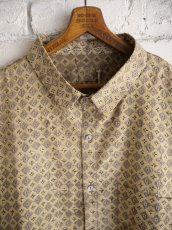 画像2: CALICO キャリコ アジュラック染コットンシルクダイヤメンズロングスリーブビッグシャツ CAW108AJCS S09KHGY (2)