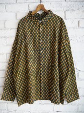 画像1: CALICO キャリコ アジュラック染ロングスリーブビッグシャツ CAW108AJCT B01GRYL (1)