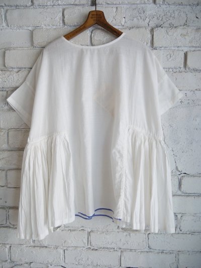 画像1: CALICO キャリコ ローズトップスうっすらカディ CAW156 WHBL