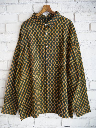 画像1: CALICO キャリコ アジュラック染ロングスリーブビッグシャツ CAW108AJCT B01GRYL