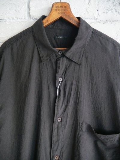 画像2: COMOLI コモリ シルク製品染シャツ(B01-02014)