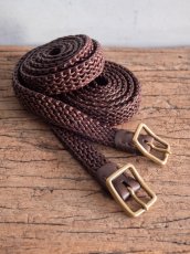 画像1: ekim leather knitting belt　エキム レザーニッティングベルト (1)