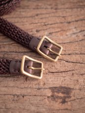 画像2: ekim leather knitting belt　エキム レザーニッティングベルト (2)