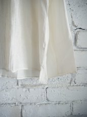 画像4: maku textiles マクテキスタイルズ PEONY 手織シルクピンタックブラウス WH CA22A220732 (4)