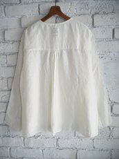 画像5: maku textiles マクテキスタイルズ PEONY 手織シルクピンタックブラウス WH CA22A220732 (5)