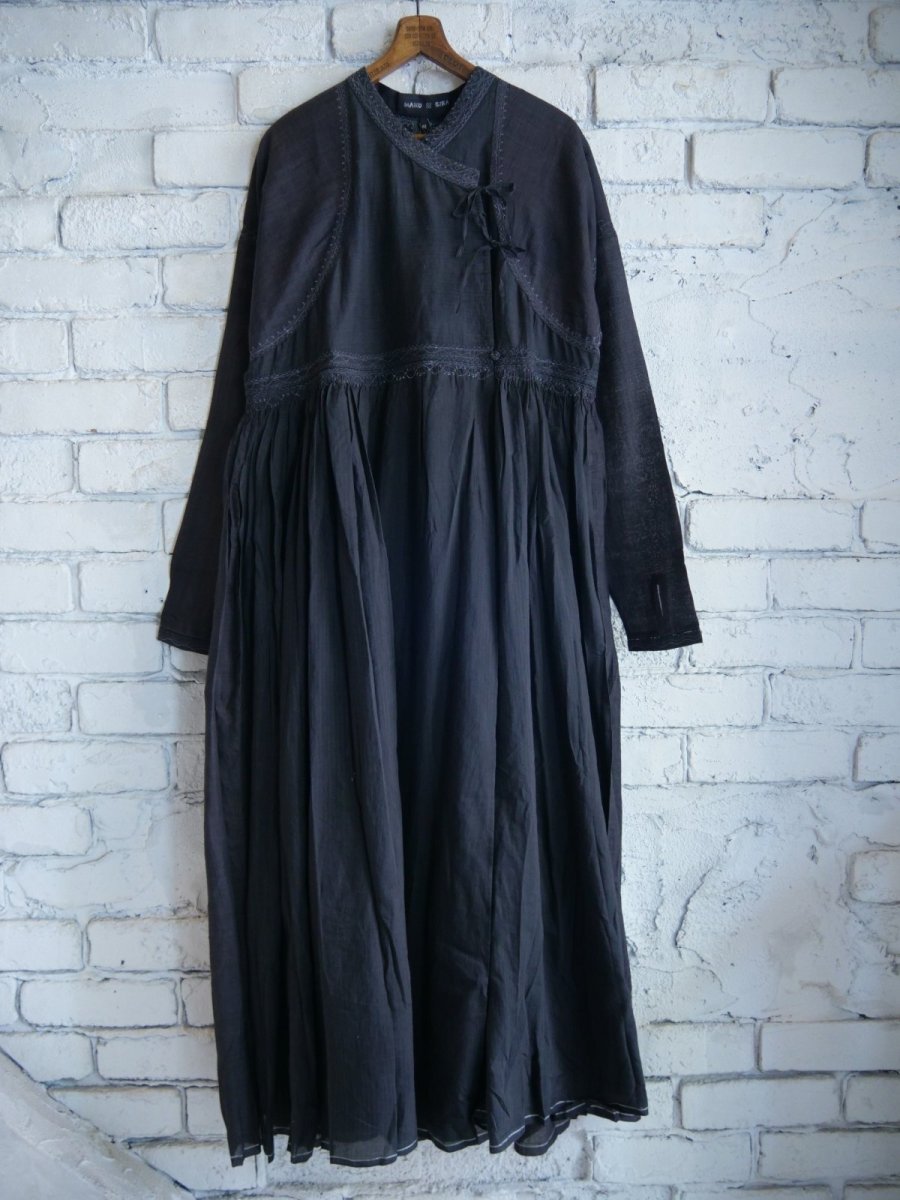 画像1: maku textiles GIRA cotton and 50% silk Handwoven Dress マクテキスタイルズ コットンシルクハンドウーブンドレス (CA24A245374) (1)