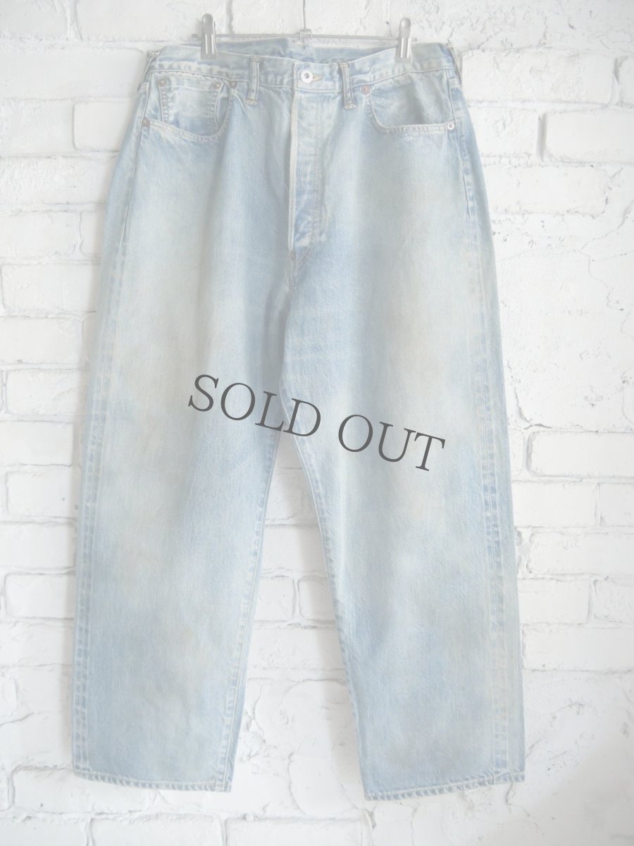 画像1: A.PRESSE No37. Washed Wide Denim Pants アプレッセ ウォッシュドワイドデニムパンツ(25AAP-04-16) (1)
