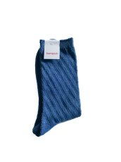 画像6: homspun ホームスパン シルケットコットン斜めリブソックス 8285 (6)