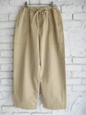 画像1: homspun ホームスパン 高密度ウェポンひも付きギャザーパンツ (3357) (1)