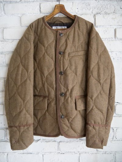 画像1: R&D.M.Co- / OLDMAN'S TAILOR QUILTING ROYAL SCHOOL NOCOLLAR JACKET  オールドマンズテーラーアールアンドディーエムコー キルティングロイヤルスクールノーカラージャケット(m1278a36)