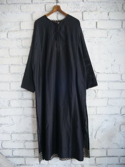 画像1: CALICO キャリコ ロングクルタ手織コットンシルク UD0080 CS2000 S11BK