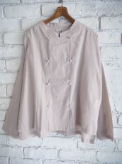 画像1: CALICO キャリコ うっすらカディダブルボタンブラウス FT1160 C1000 S12LGY (1)