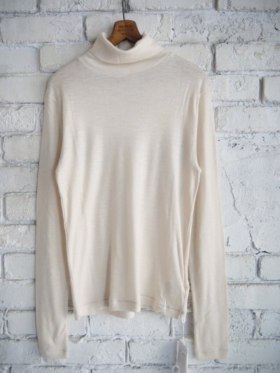 画像1: blurhms （レディース）Wool Rib Turtle Neck ブラームス ウールリブタートルネック（BHS24F12F25）