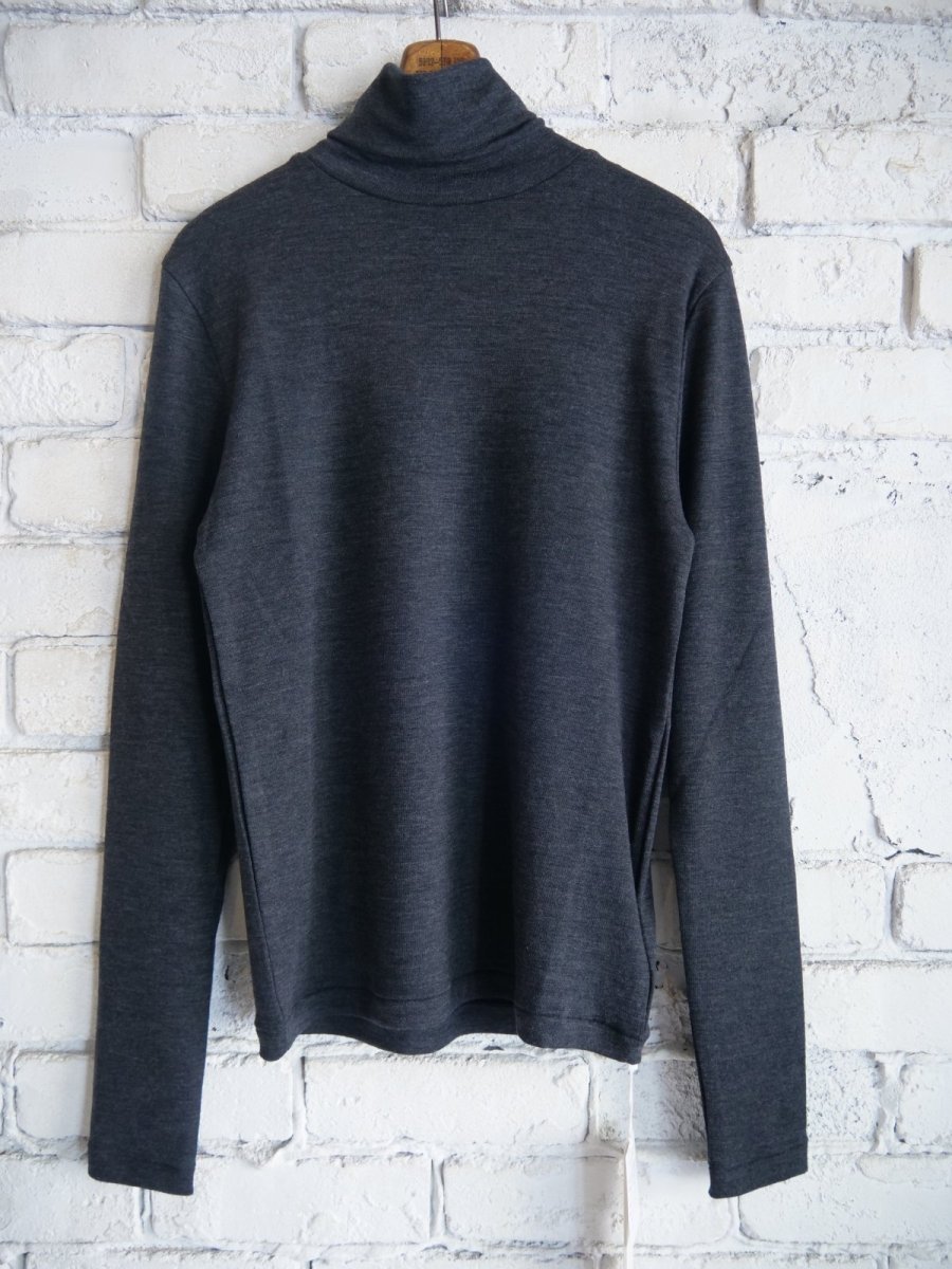 画像1: blurhms （レディース）Wool Rib Turtle Neck ブラームス ウールリブタートルネック（BHS24F12F25） (1)
