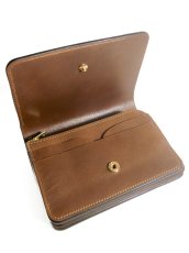 画像3: forme Short wallet Vachetta calf reverse × DOUBLE フォルメ ショートウォレット バケッタカーフリバース × ダブル（flp-26） (3)