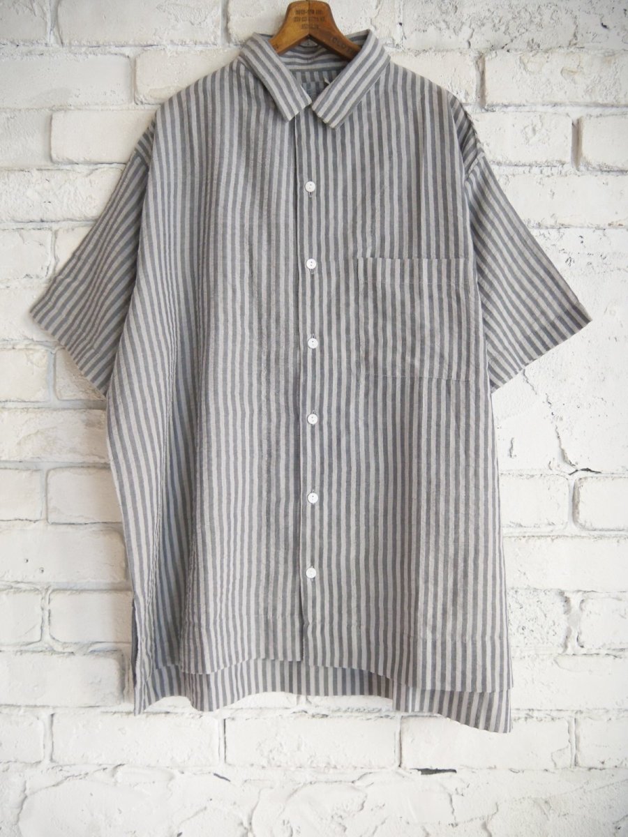 画像1: CALICO キャリコ サマーシャツ シアサッカーカディ UT0070 C1028 S41BKGY (1)