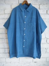 画像1: CALICO キャリコ サマーシャツ 天然染シアサッカーカディ UT0070 C1028 T43ID (1)