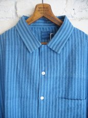 画像2: CALICO キャリコ サマーシャツ 天然染シアサッカーカディ UT0070 C1028 T43ID (2)