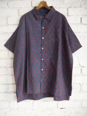 画像1: CALICO キャリコ サマーシャツ イプラヒムプロックブリント布_ソロフラワー UT0070 C1807MM T73LIRD (1)