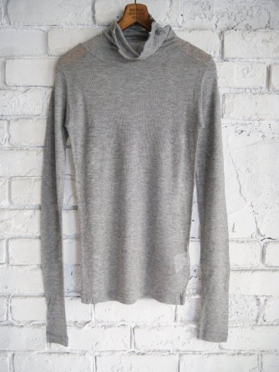 画像1: BATONER【WOMEN'S】MELTY RIB HIGH NECK LONG SLEEVE T-SHIRT バトナー メルティーリブハイネックロングスリーブTシャツ（BN-25FL-009）