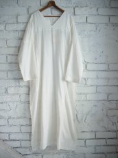 画像1: CALICO キャリコ ロングVネックドレスモスリンD FD0090 C1014  (1)