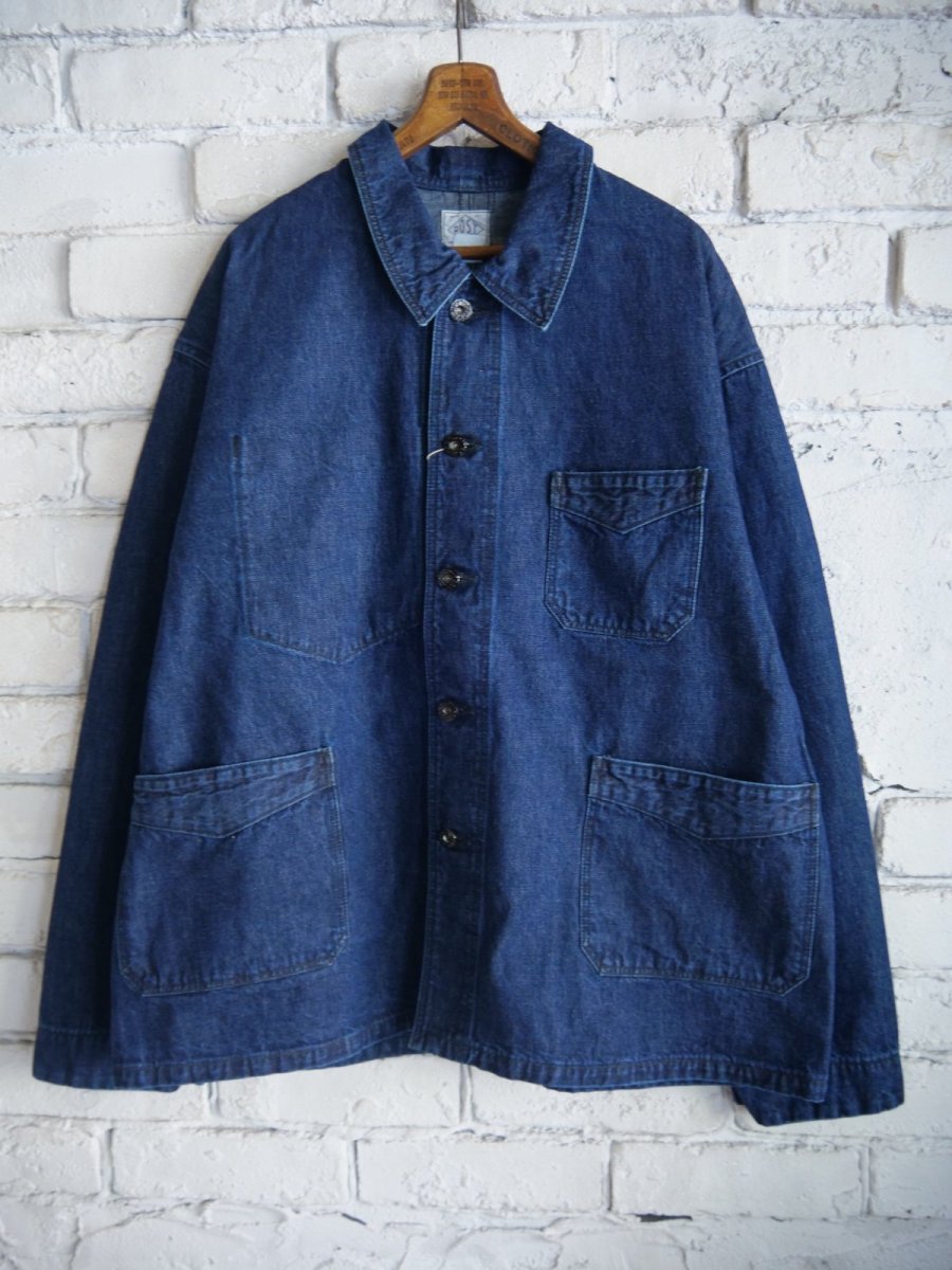 画像1: POST OʼALLS POS-TRAVAIL 2 : 10OZ. DENIM INDIGO DEEP WASH ポストオーバーオールズ 10oz デニムジャケット  (3131) (1)