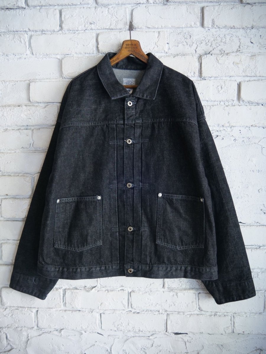 画像1: POST OʼALLS EL RANCHERO 3 : 12OZ. DENIMBLACK DEEP WASH ポストオーバーオールズ 12.5oz デニムジャケット  (3105) (1)