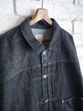 画像3: POST OʼALLS EL RANCHERO 3 : 12OZ. DENIMBLACK DEEP WASH ポストオーバーオールズ 12.5oz デニムジャケット  (3105) (3)