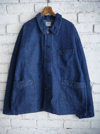 画像1: POST OʼALLS POS-TRAVAIL 2 : 10OZ. DENIM INDIGO DEEP WASH ポストオーバーオールズ 10oz デニムジャケット  (3131)