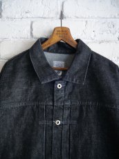 画像2: POST OʼALLS EL RANCHERO 3 : 12OZ. DENIMBLACK DEEP WASH ポストオーバーオールズ 12.5oz デニムジャケット  (3105) (2)