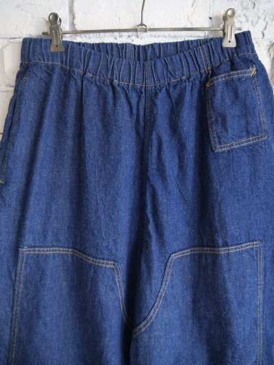画像2: Gurank 8oz raw denim double knee pants グランク デニムダブルニーパンツ (2550)