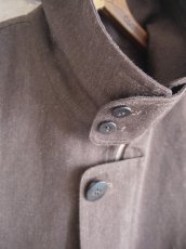 画像4: cale Wool Ramie Doeskin Stand Collar Jacket カル ウールラミードスキンスタンドカラージャケット C253F07J02 (4)