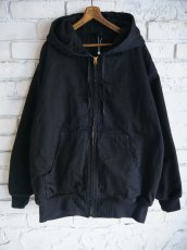 画像1: COMOLI コモリ ブラックデニム ジップパーカ  (C03-01003) (1)