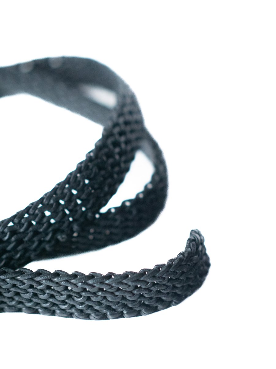 画像3: ekim leather knitting belt　エキム レザーニッティングベルト (3)