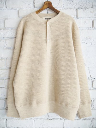 画像1: Slopeslow Dry wool Waffle Henley Shirt  スロープスロウ  ドライウールワッフルヘンリーシャツ（1253024）